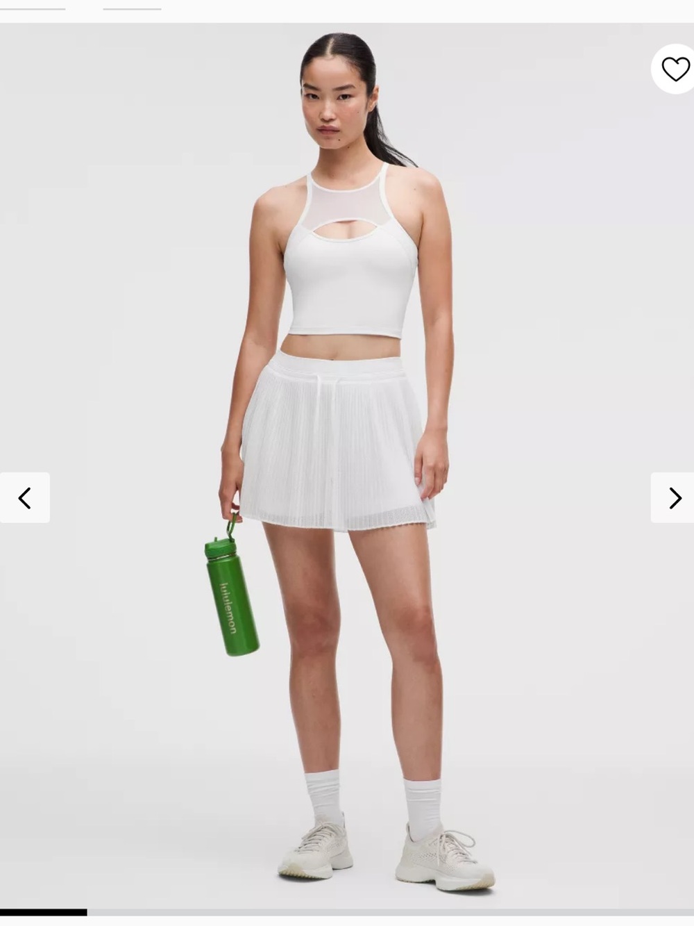 Lululemon Ace Advantage high rise pleated tennis short 2”